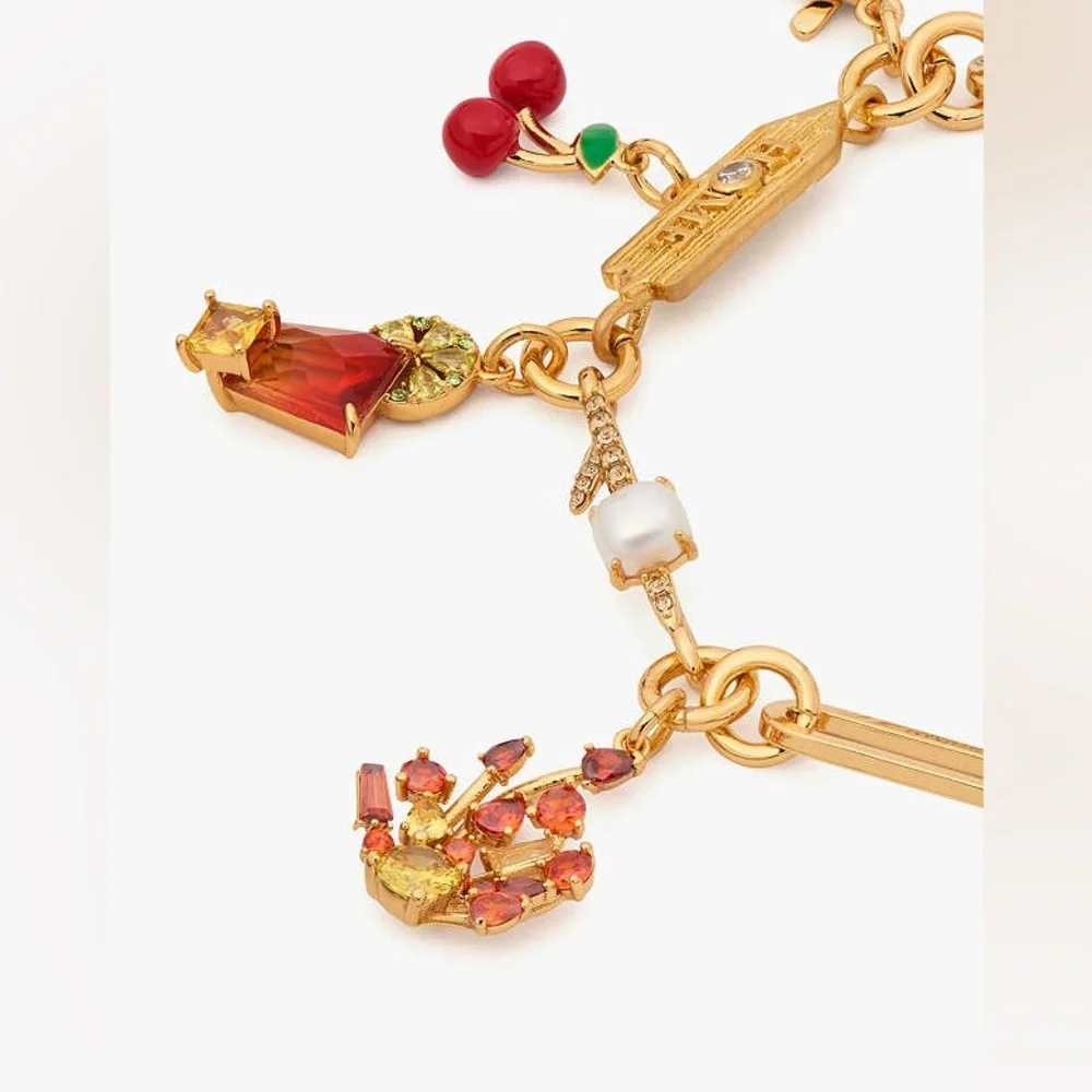 🍒 NWT Kate Spade Sweet Treasures Charm Bracelet 🍹 - Picture 2 of 7